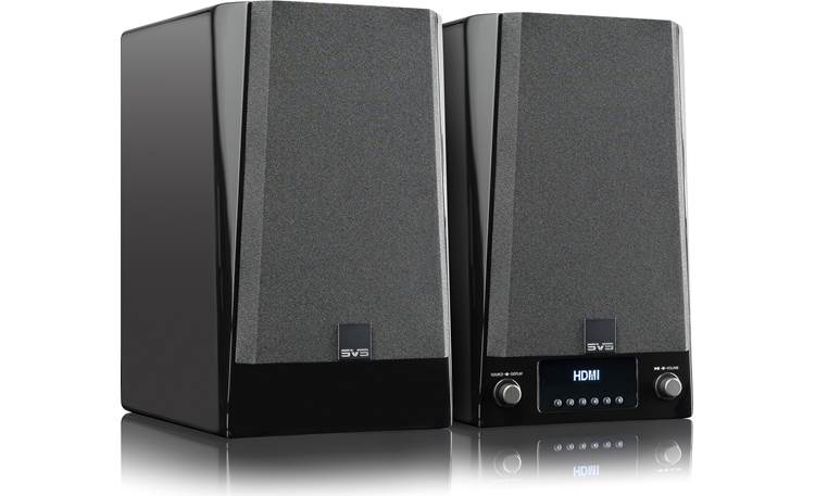 SVS Prime Wireless Pro "Master" and passive speaker shown together with grilles on