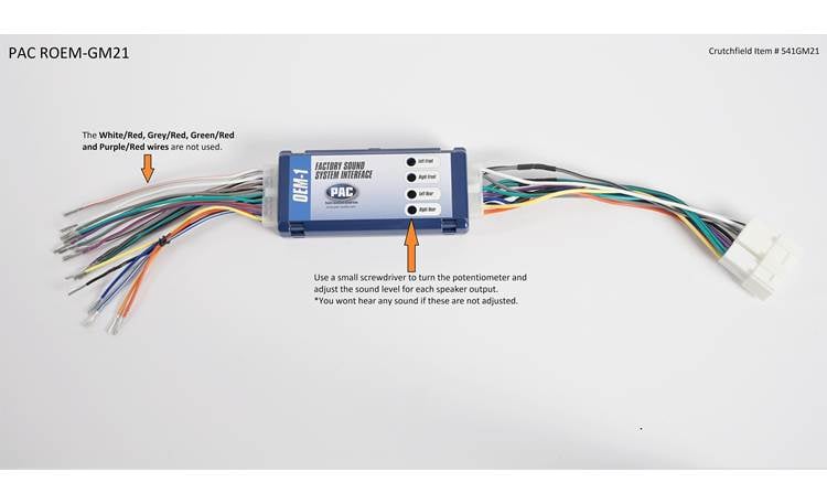 PAC ROEM-GM21 Wiring Interface Other