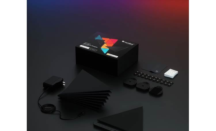 Nanoleaf Shapes Ultra Black Triangles Smarter Kit Included controller can support up to 500 triangles (additional panels sold separately)