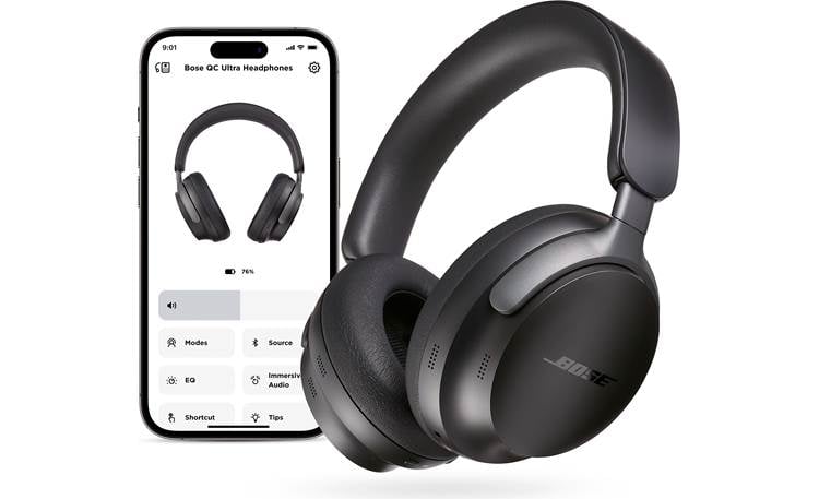 Bose　QuietComfort®　headphones　at　wireless　Ultra　Headphones　Over-ear　(Black)　noise-cancelling　Crutchfield　Canada