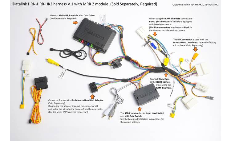 iDatalink HRN-HRR-HK2 Vehicle-specific Harness Tech Graphic 