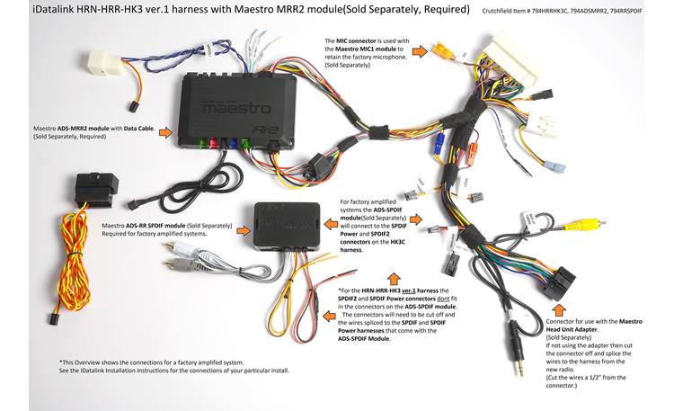 iDatalink HRN-HRR-HK3 Vehicle-specific Harness ( ADS-MRR2 module