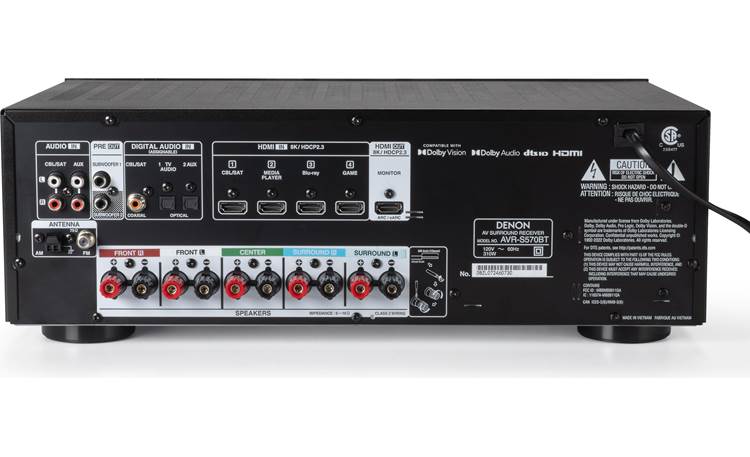 Denon AVR-S570BT home theatre receiver with Bluetooth