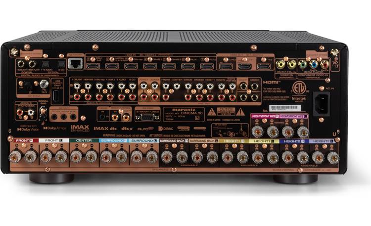 Marantz Cinema 30 4K/8K video capability, digital audio connections, plus analog audio and video connections