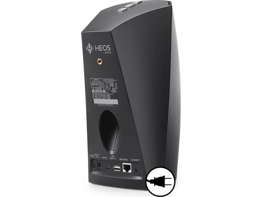 Denon HEOS 3 (Black) Wireless powered bookshelf speaker with Wi-Fi