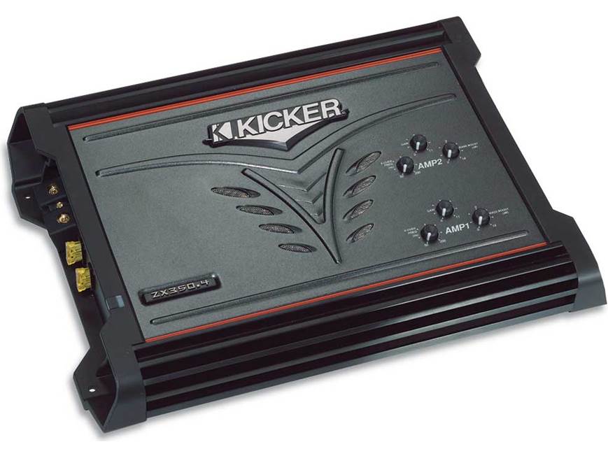 Kicker ZX350.4 4-channel car amplifier 60 watts RMS x 4 at