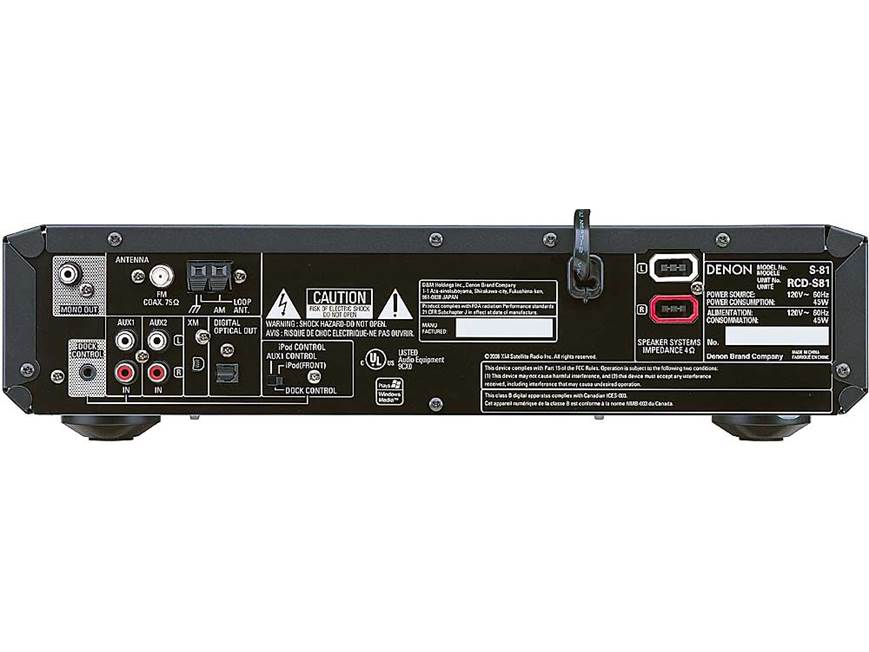 Denon S-81 CD/AM/FM/XM Ready micro system with iPod® docking port