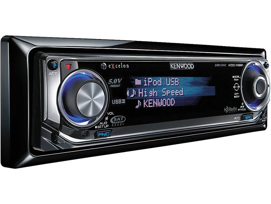 Kenwood Excelon KDC-X891 CD receiver with MP3/WMA/AAC playback at