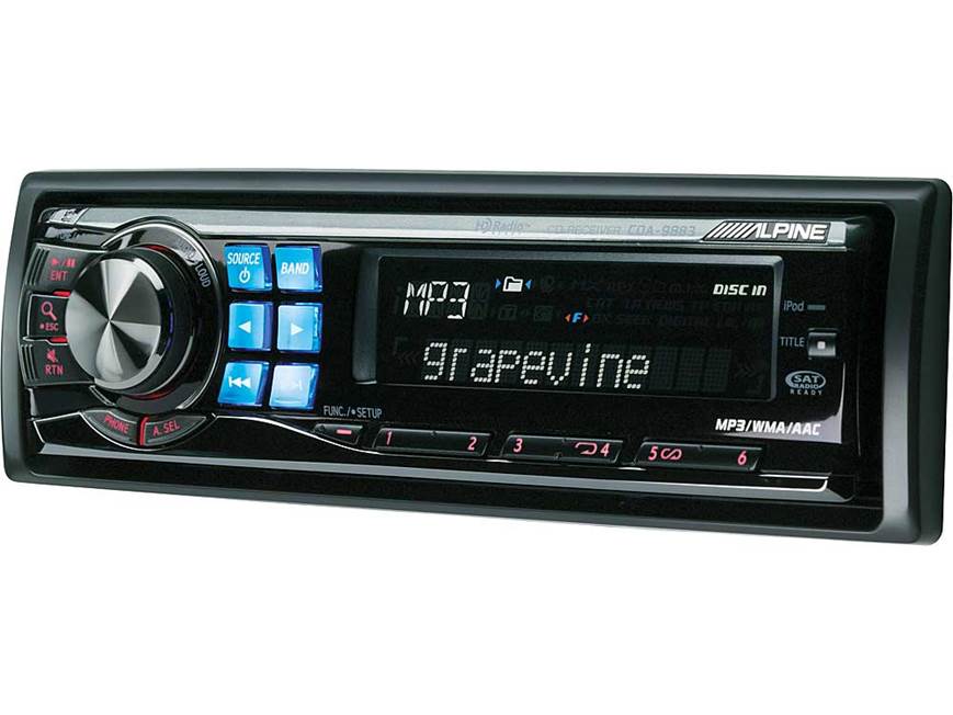Alpine CDA-9883 CD receiver with MP3/WMA/AAC playback at
