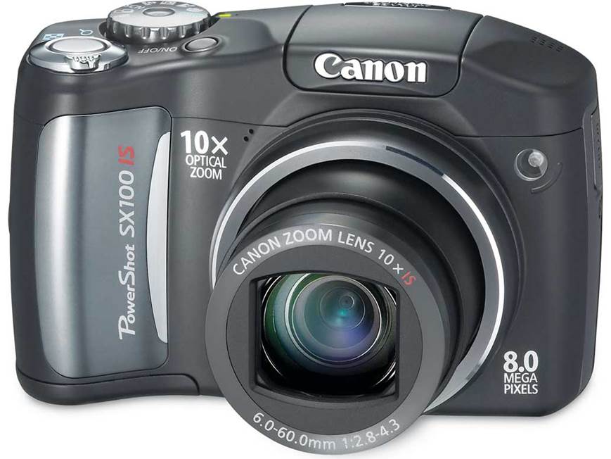 Canon PowerShot SX100 IS 8-megapixel digital camera with 10X