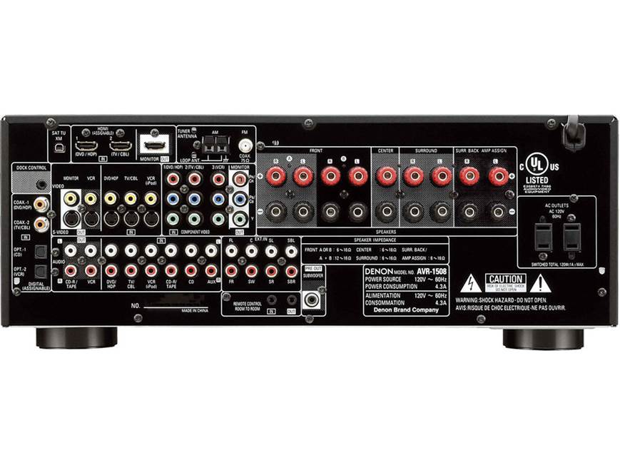 Denon AVR-1508 Home theatre receiver with HDMI switching at