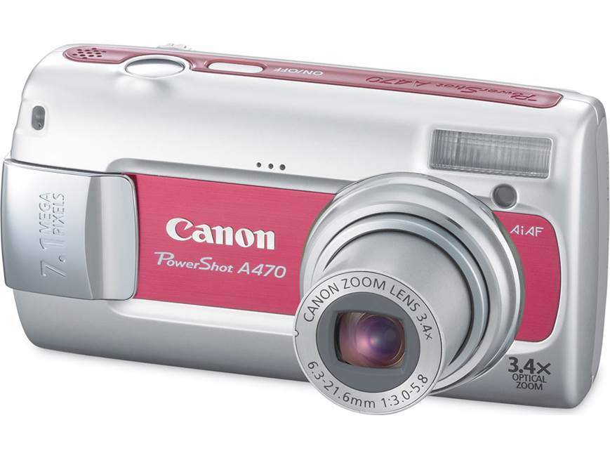 [動作確認済み] Canon PowerShot A470 デジタルカメラ Canon PowerShot A470 (Red) 7.1-megapixel digital camera with 3.4X
