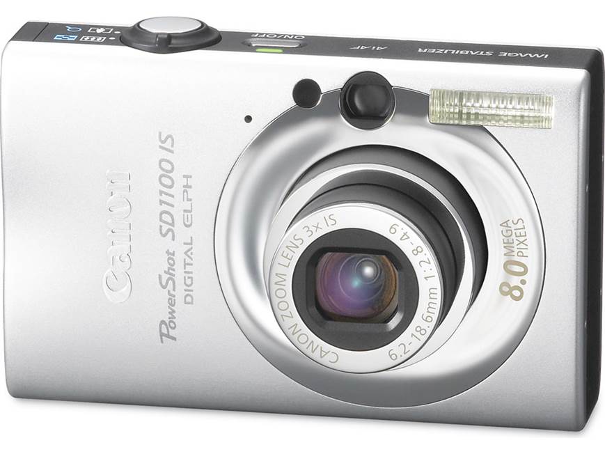 Canon PowerShot SD1100 IS (Silver) 8-megapixel digital camera with