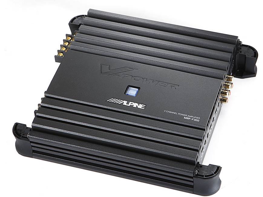 Alpine MRP-F300 V-Power Series 4-channel car amplifier — 50 watts