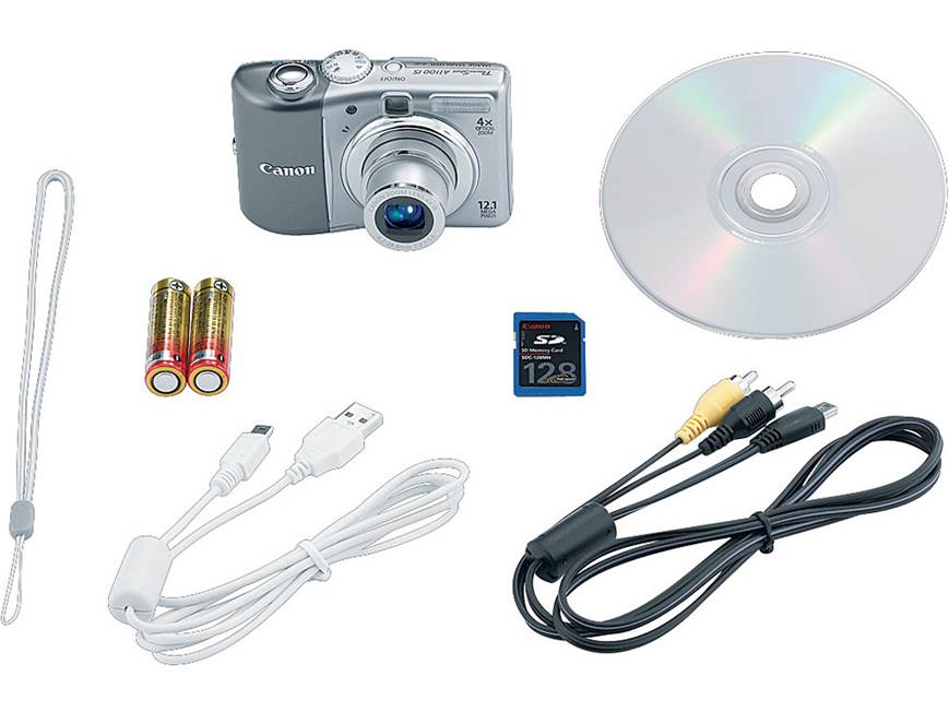 Canon PowerShot A1100 IS (Gray) 12.1-megapixel digital camera with