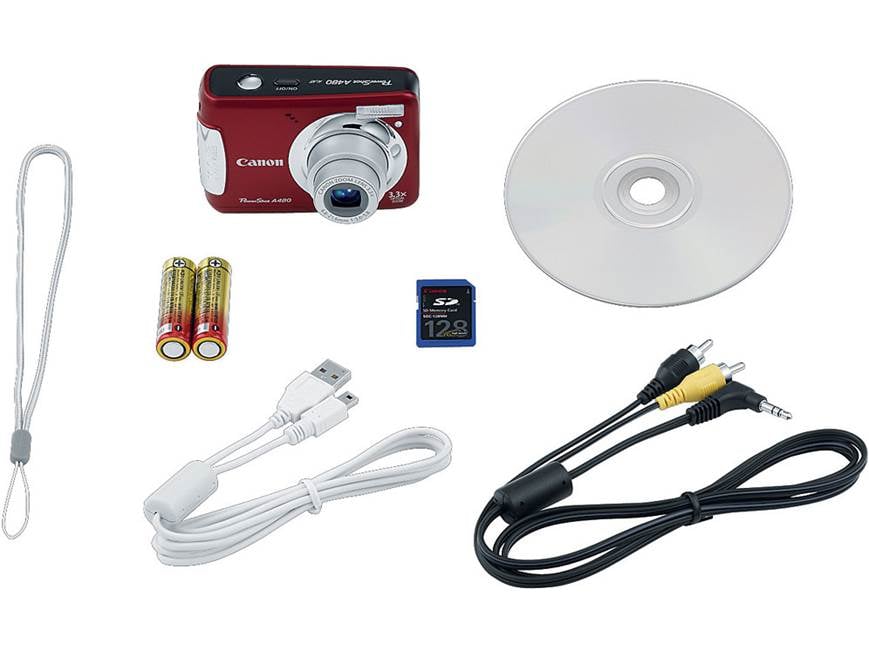 Canon PowerShot A480 レッド 動作未確認 Canon PowerShot A480 レッド