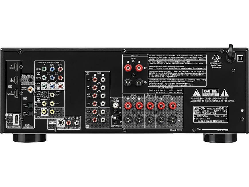 Denon AVR-1610 Home theatre receiver with HDMI switching at