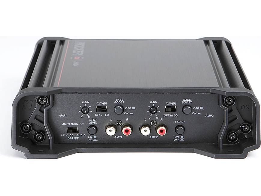 Kicker 08DX200.4 4-channel car amplifier — 25 watts RMS x 4 at