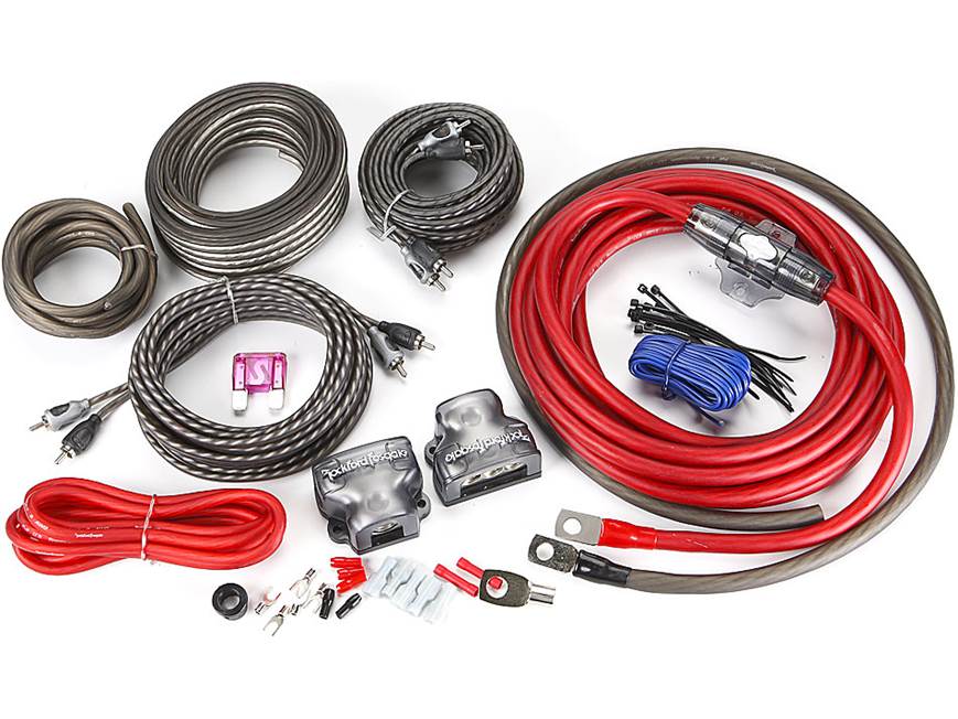 Rockford Fosgate RFK4D Amp Wiring Kit 4-gauge dual amplifier