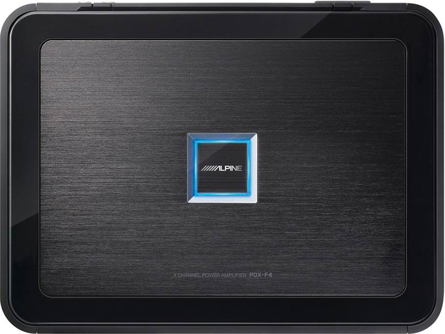 Alpine PDX-F4 4-channel car amplifier — 100 watts RMS x 4 at