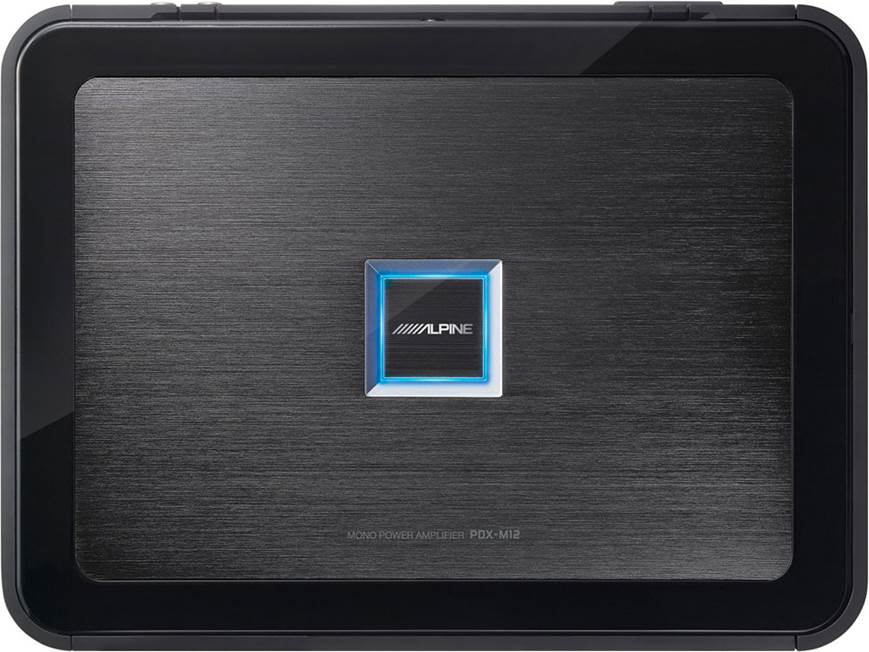 Alpine PDX-M12 Mono subwoofer amplifier — 1200 watts RMS x 1 at 2