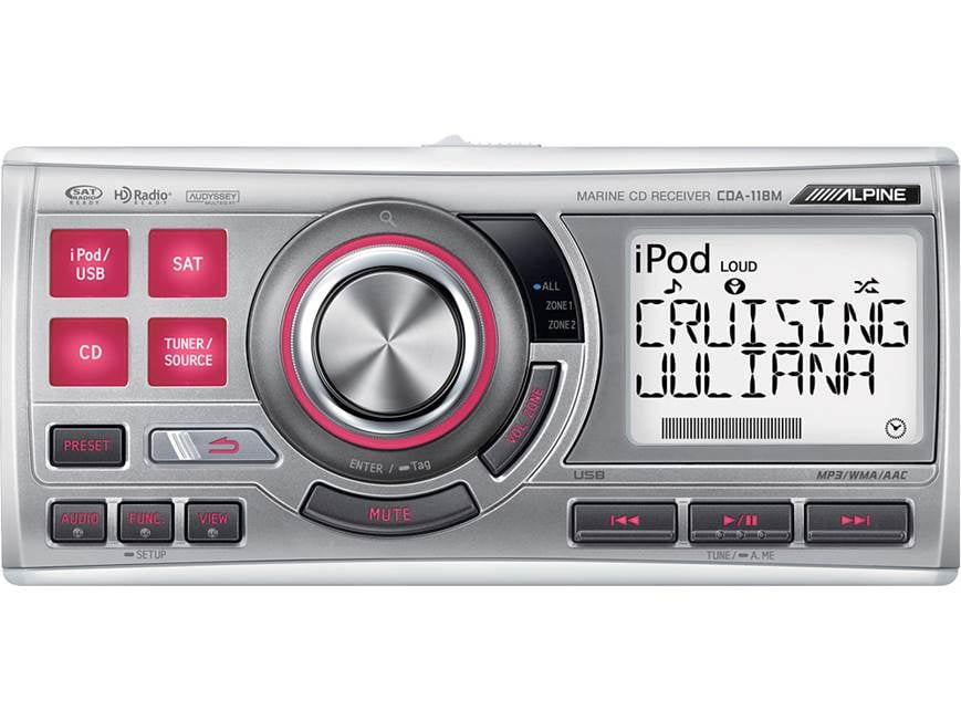 Alpine CDA-118M Marine CD receiver at Crutchfield Canada