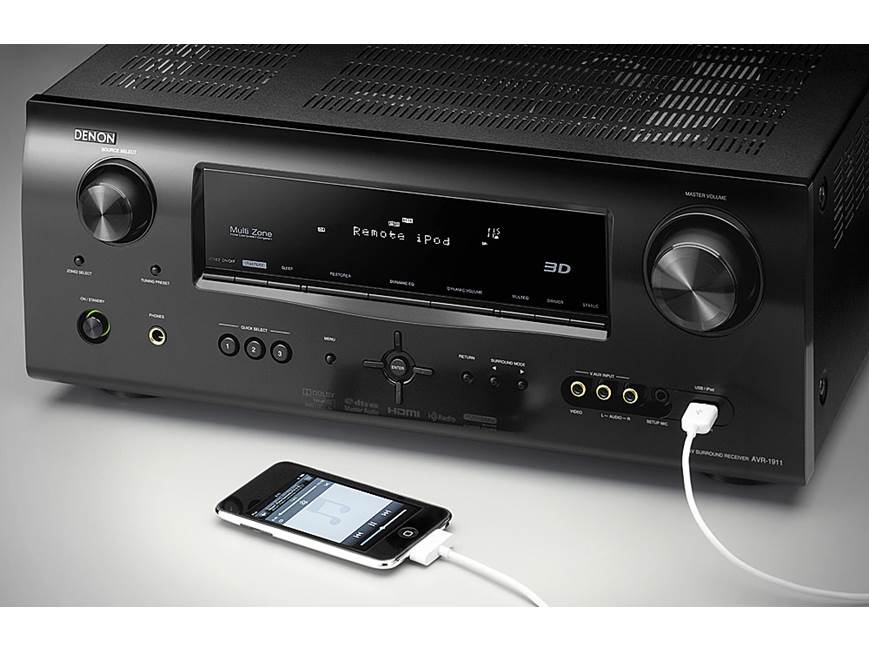 Denon AVR-1911 Home theatre receiver with 3D-ready HDMI switching