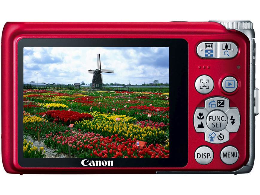 Canon PowerShot A3100 IS (Red) 12.1-megapixel digital camera with