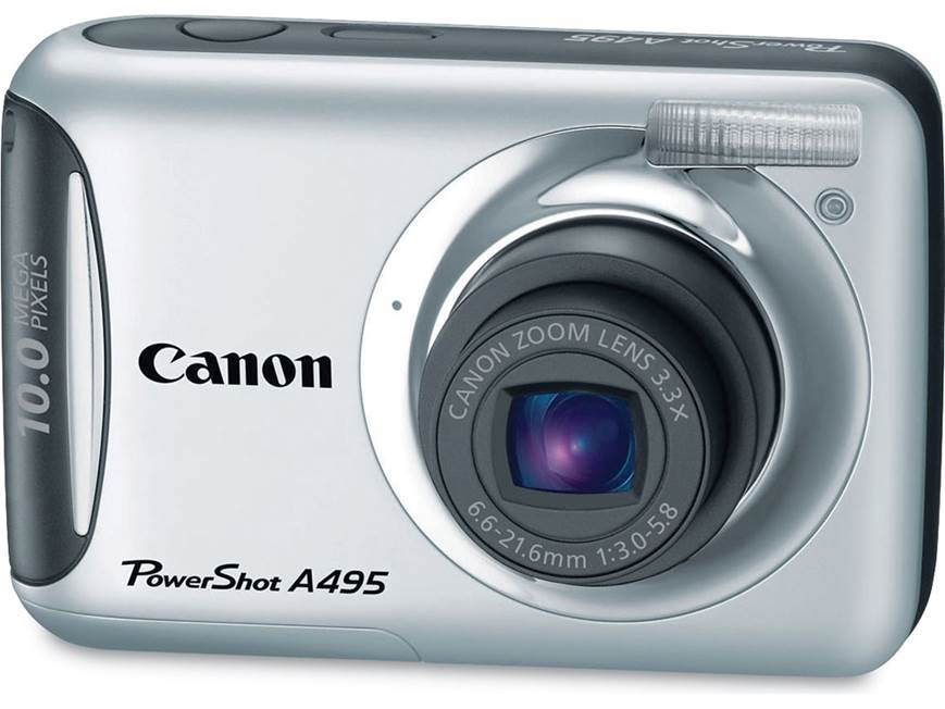 Canon PowerShot A495 (Silver) 10-megapixel digital camera with 3.3