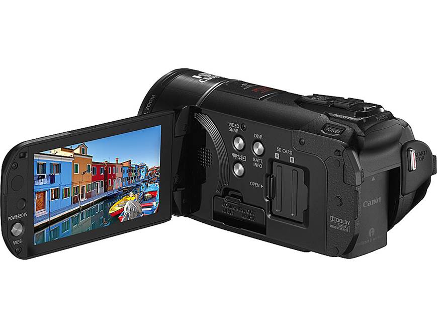 Canon VIXIA HF S20 HD camcorder with 32GB memory, dual SD slots