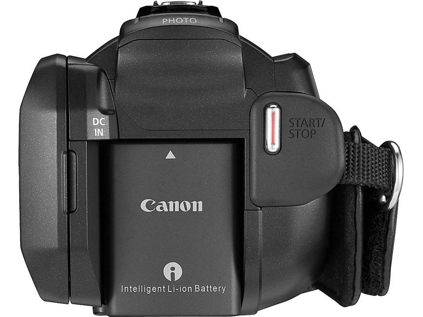 Canon VIXIA HF S200 HD camcorder with dual SD slots and 3-1/2