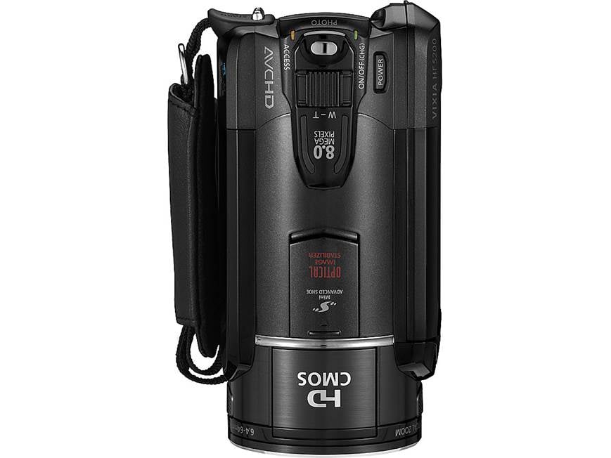 Canon VIXIA HF S200 HD camcorder with dual SD slots and 3-1/2