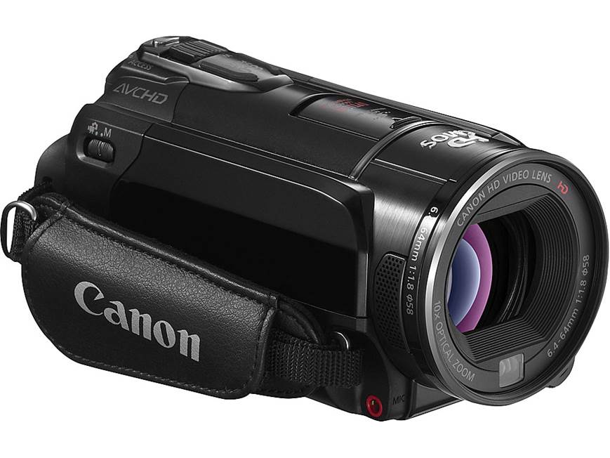 Canon VIXIA HF S200 HD camcorder with dual SD slots and 3-1/2