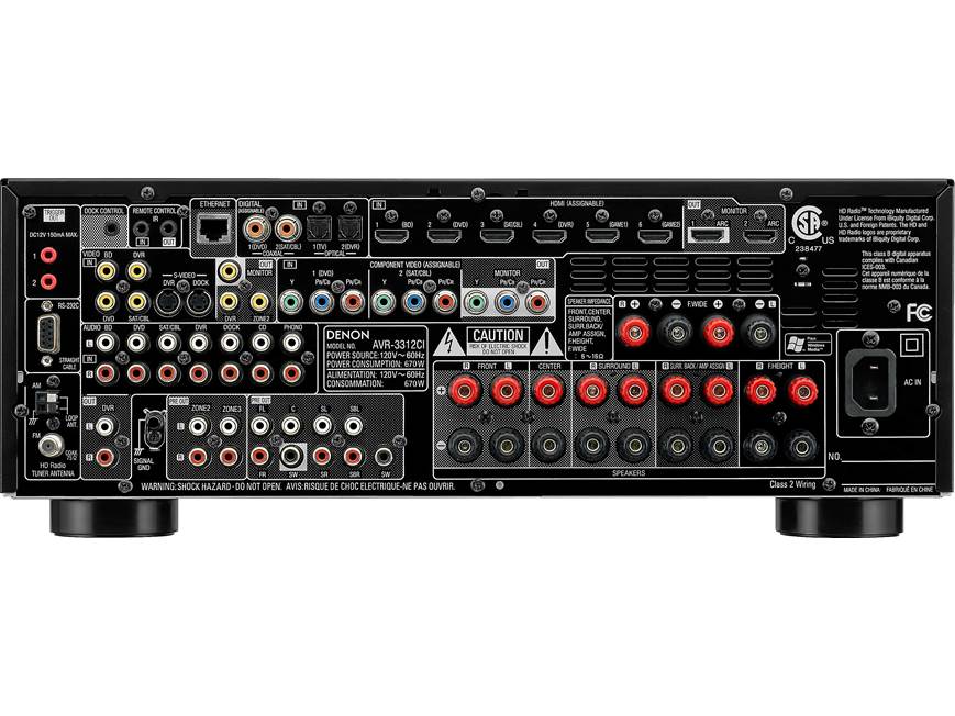 DENON デノン　AVアンプ　7.2ch対応　AVR-3312 Denon AVR-3312CI Home theatre receiver with 3D-ready HDMI