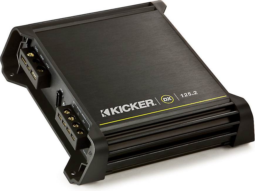 Kicker 11DX125.2 2-channel car amplifier — 30 watts RMS x 2 at