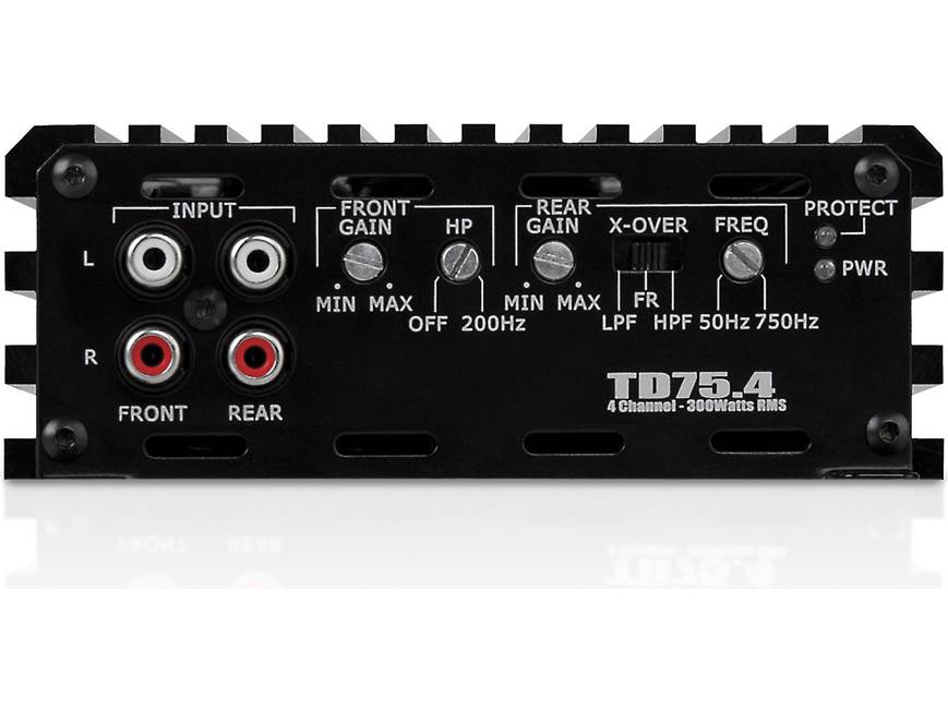 MTX TD75.4 4-channel car amplifier — 75 watts RMS x 4 at