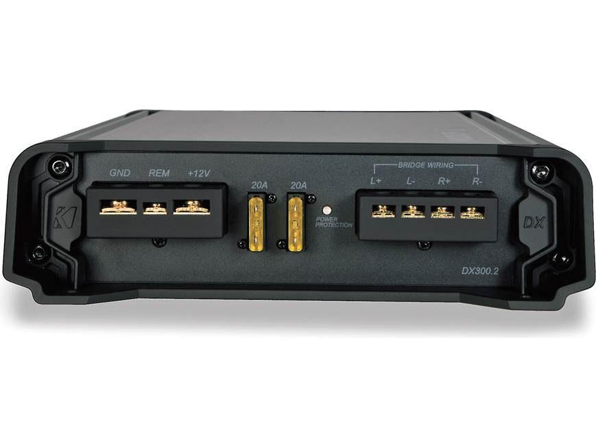 Kicker 11DX300.2 2-channel car amplifier — 75 watts RMS x 2 at