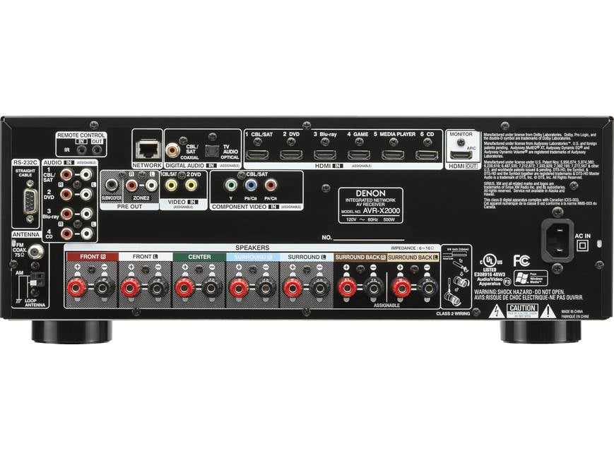 【美品】DENON デノン AVR-X2000 AVアンプ7.1ch Denon AVR-X2000 IN-Command 7.1-channel home theatre receiver with