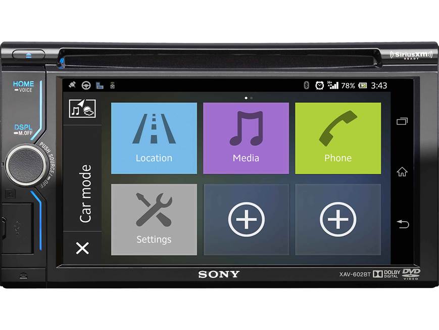 Sony XAV-602BT DVD receiver at Crutchfield Canada