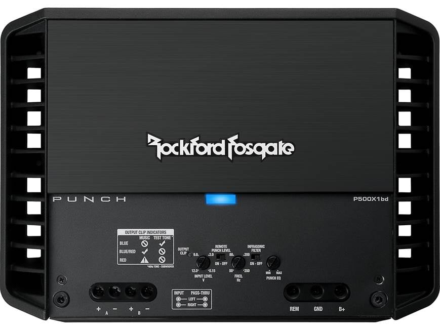 Rockford Fosgate Punch P500X1bd Mono subwoofer amplifier — 500
