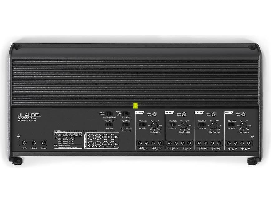 JL Audio XD800/8v2 8-channel car amplifier — 75 watts RMS x 8 at
