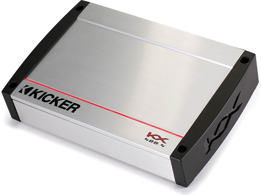 Kicker 40KX400.4 4-channel car amplifier — 50 watts RMS x 4 at