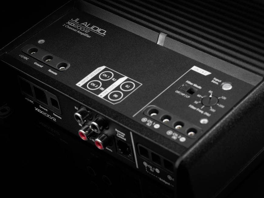 JL Audio XD200/2v2 2-channel car amplifier — 75 watts RMS x 2 at