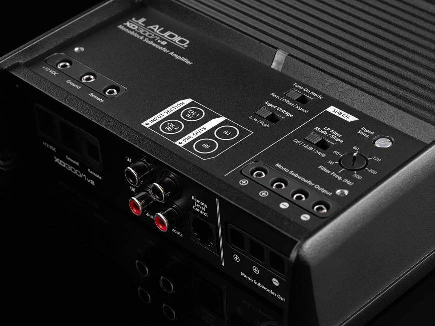 JL Audio XD300/1v2 Mono subwoofer amplifier — 300 watts RMS x 1 at