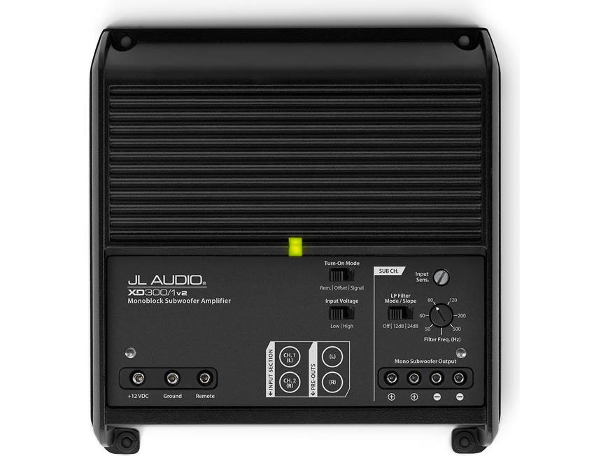 JL Audio XD300/1v2 Mono subwoofer amplifier — 300 watts RMS x 1 at