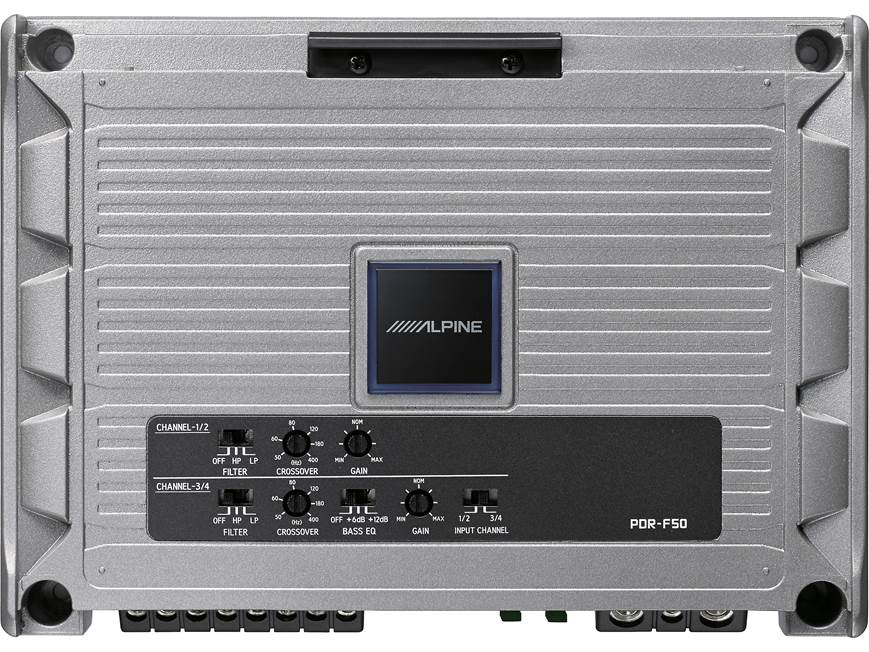 Alpine PDR-F50 4-channel car amplifier — 85 watts RMS x 4 at