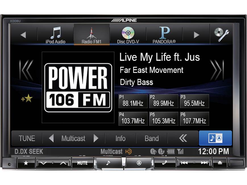 Alpine X008U Navigation receiver with 8