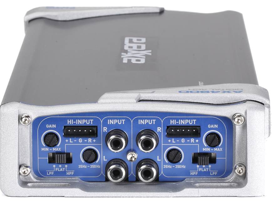 Axxera AX490D 4-channel car amplifier — 97 watts RMS x 4 at