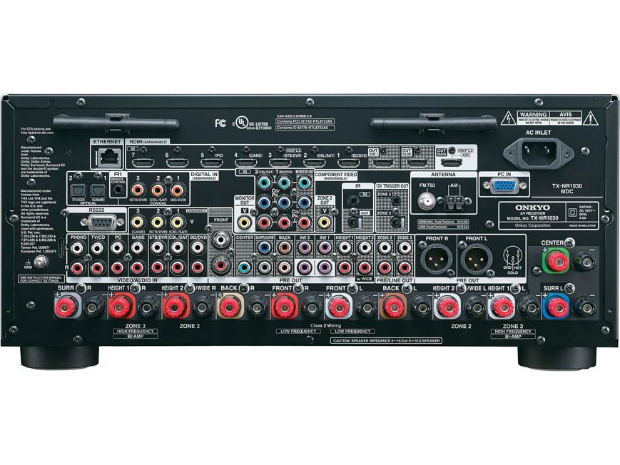 Onkyo TX-NR1030 9.2-channel home theatre receiver with Wi-Fi