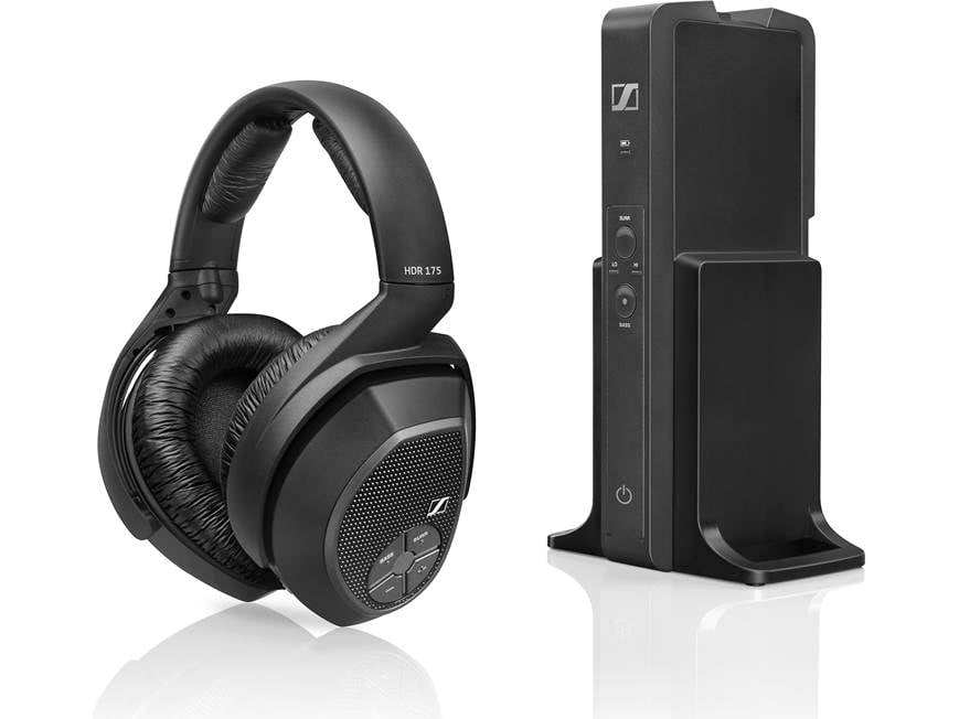 Sennheiser RS 175 Wireless TV headphones with transmitter at